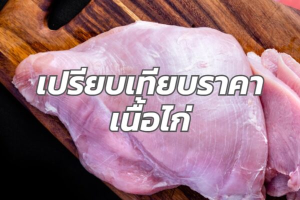 เปรียบเทียบราคาเนื้อไก่ วันนี้