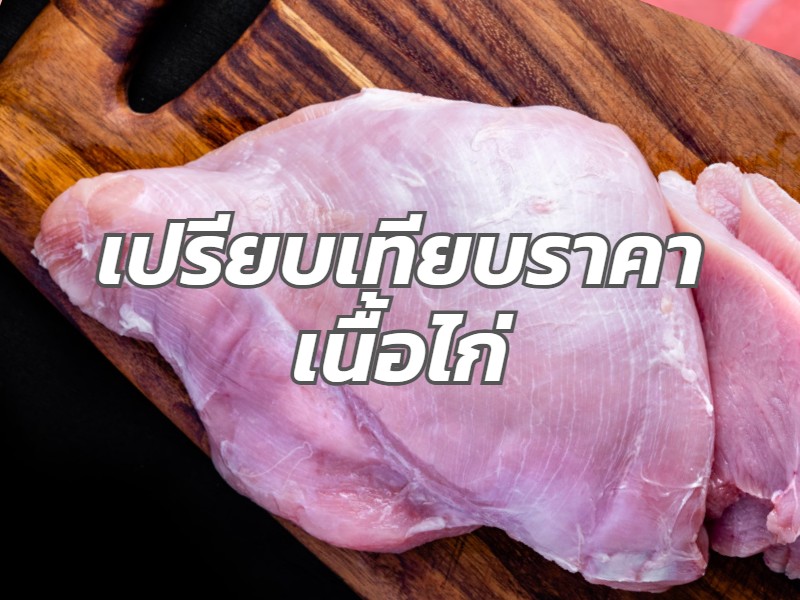 เปรียบเทียบราคาเนื้อไก่ วันนี้